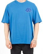 Oversized Lock Patch Blue T-Shirt