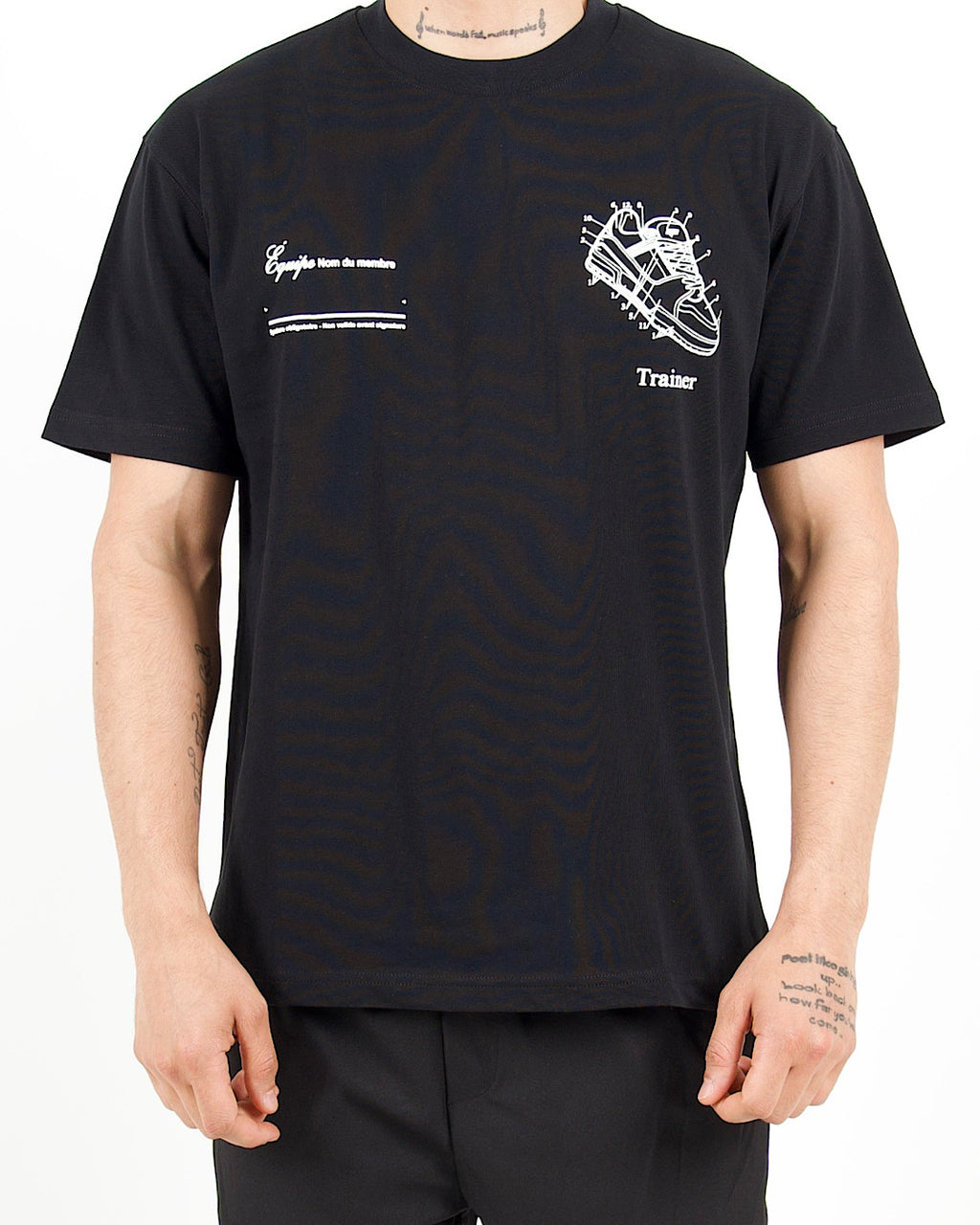 Sneaker Blueprint Graphic Black T-Shirt