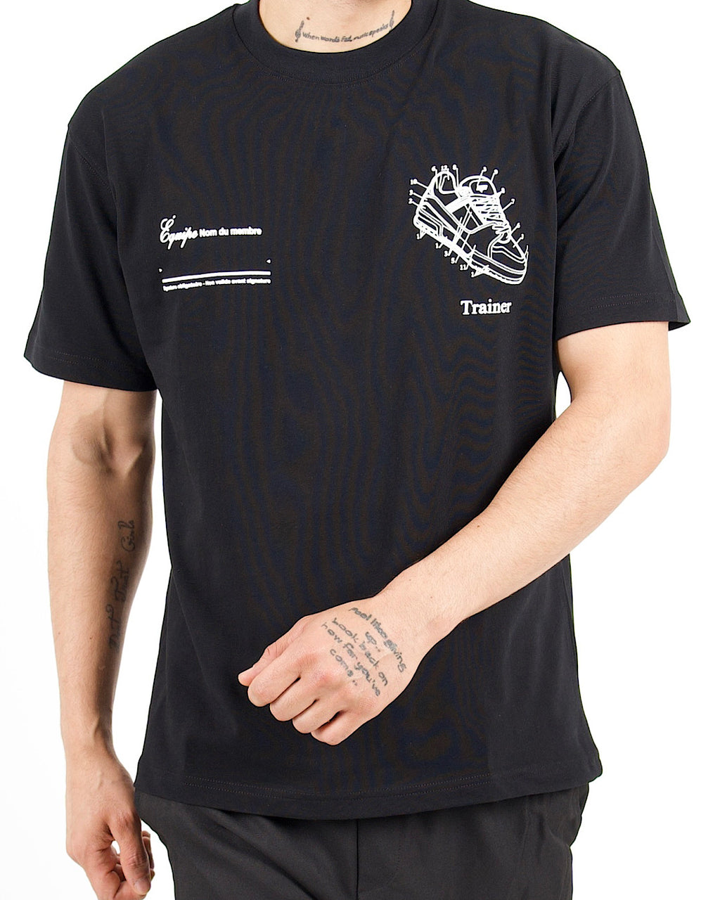 Sneaker Blueprint Graphic Black T-Shirt