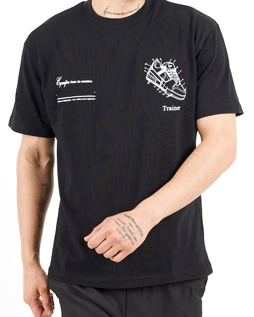 Sneaker Blueprint Graphic Black T-Shirt