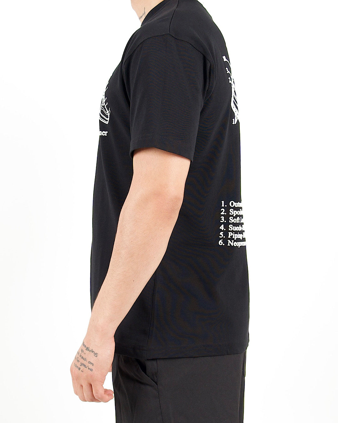 Sneaker Blueprint Graphic Black T-Shirt