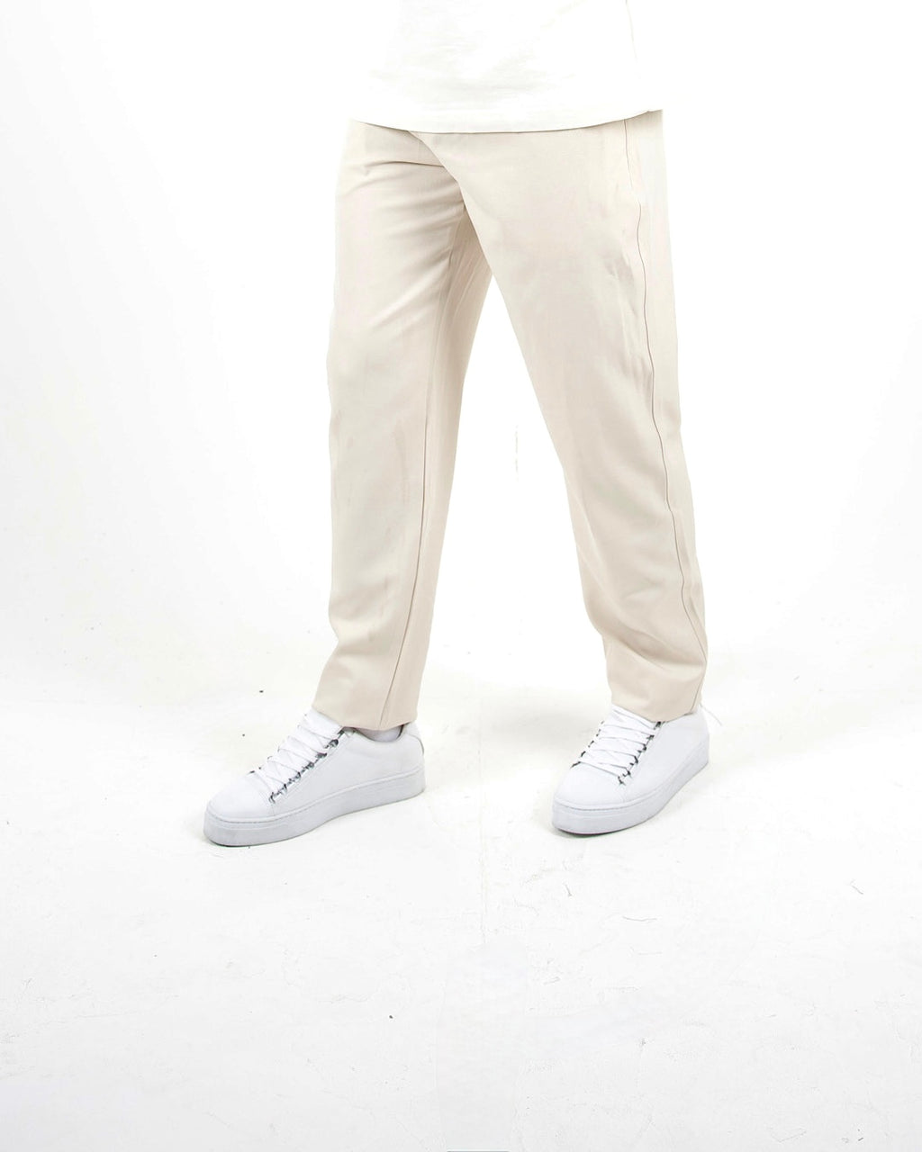 Tailored Beige Smart & Casual Trousers
