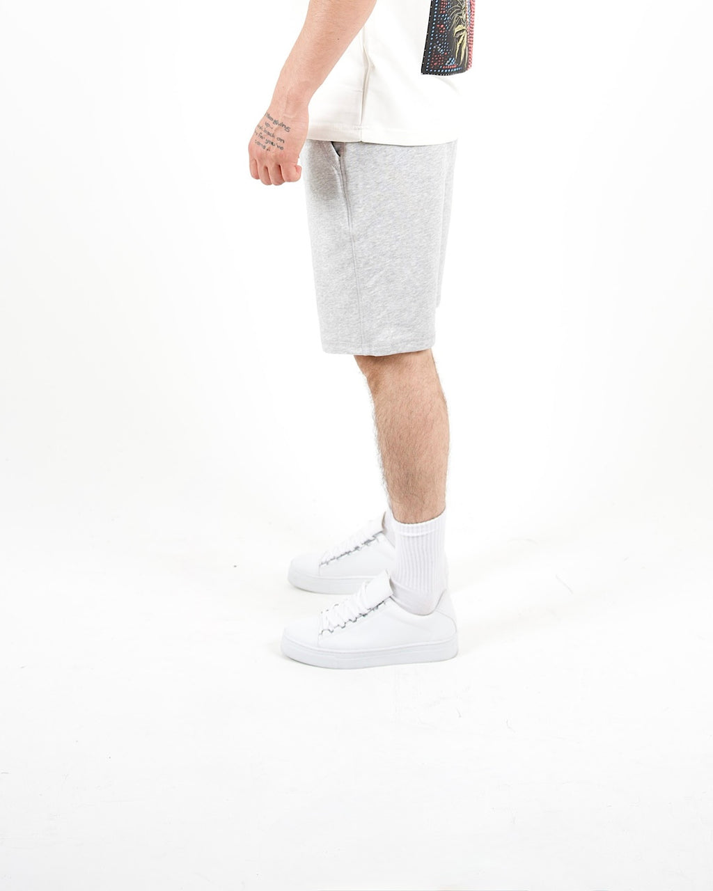 Relaxed Fit Grey Jersey Shorts