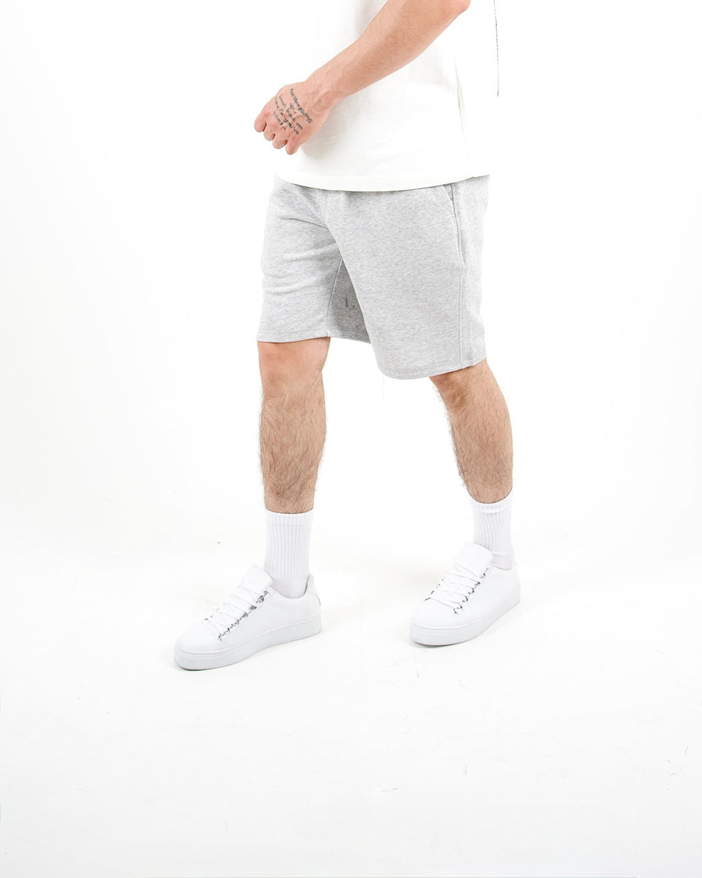 Relaxed Fit Grey Jersey Shorts