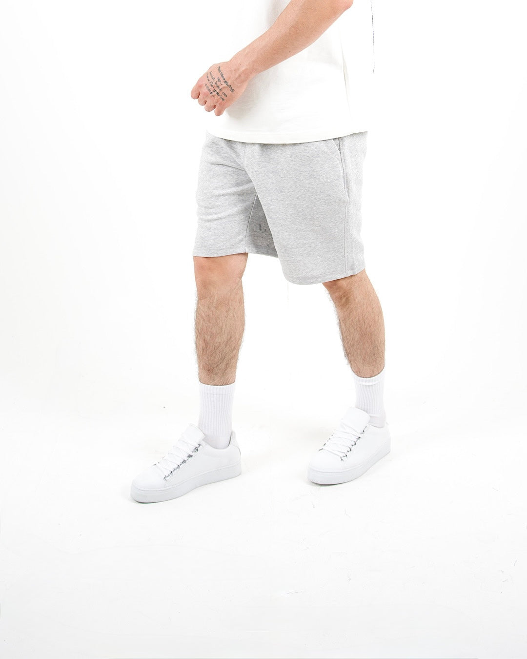 Relaxed Fit Grey Jersey Shorts