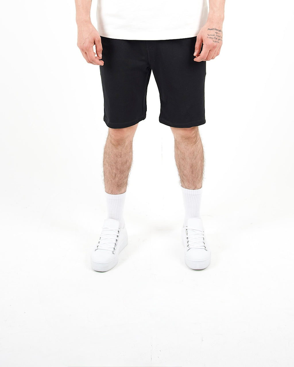 Relaxed Fit Black Jersey Shorts