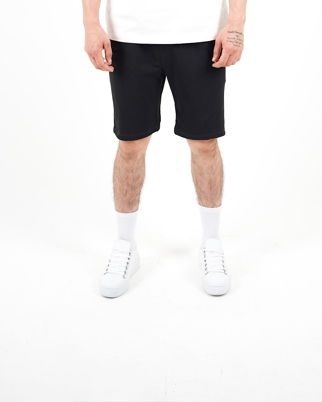 Relaxed Fit Black Jersey Shorts