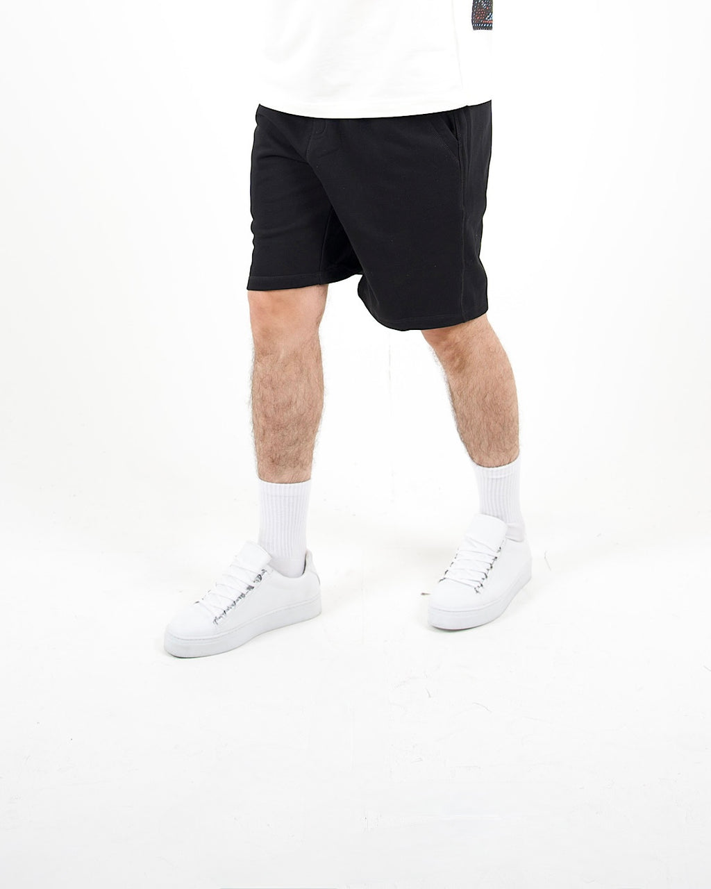 Relaxed Fit Black Jersey Shorts
