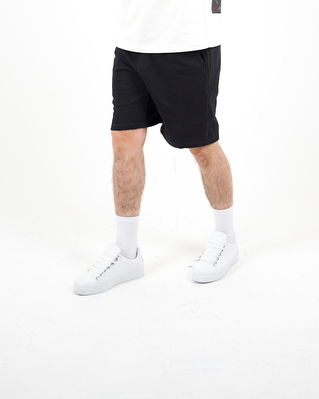 Relaxed Fit Black Jersey Shorts