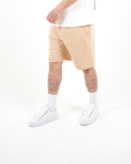Relaxed Fit Camel Jersey Shorts