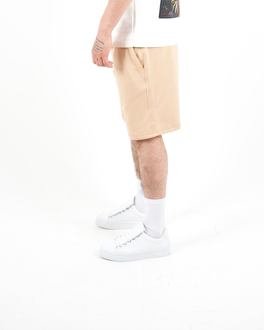 Relaxed Fit Camel Jersey Shorts