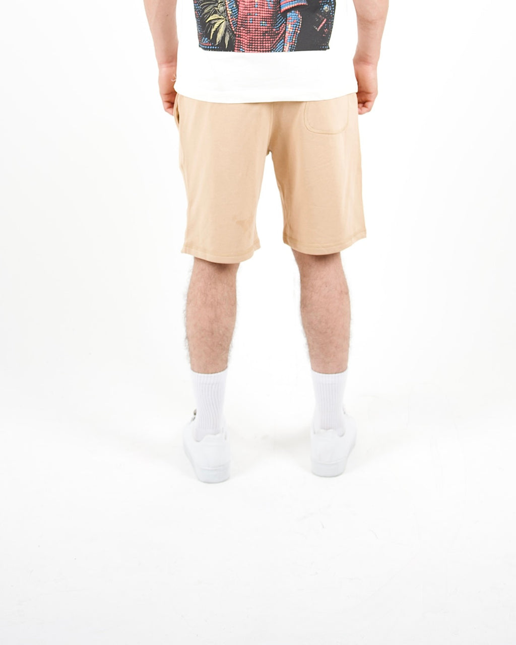 Relaxed Fit Camel Jersey Shorts