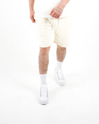Relaxed Fit Beige Jersey Shorts