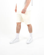 Relaxed Fit Beige Jersey Shorts