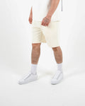Relaxed Fit Cream Jersey Shorts