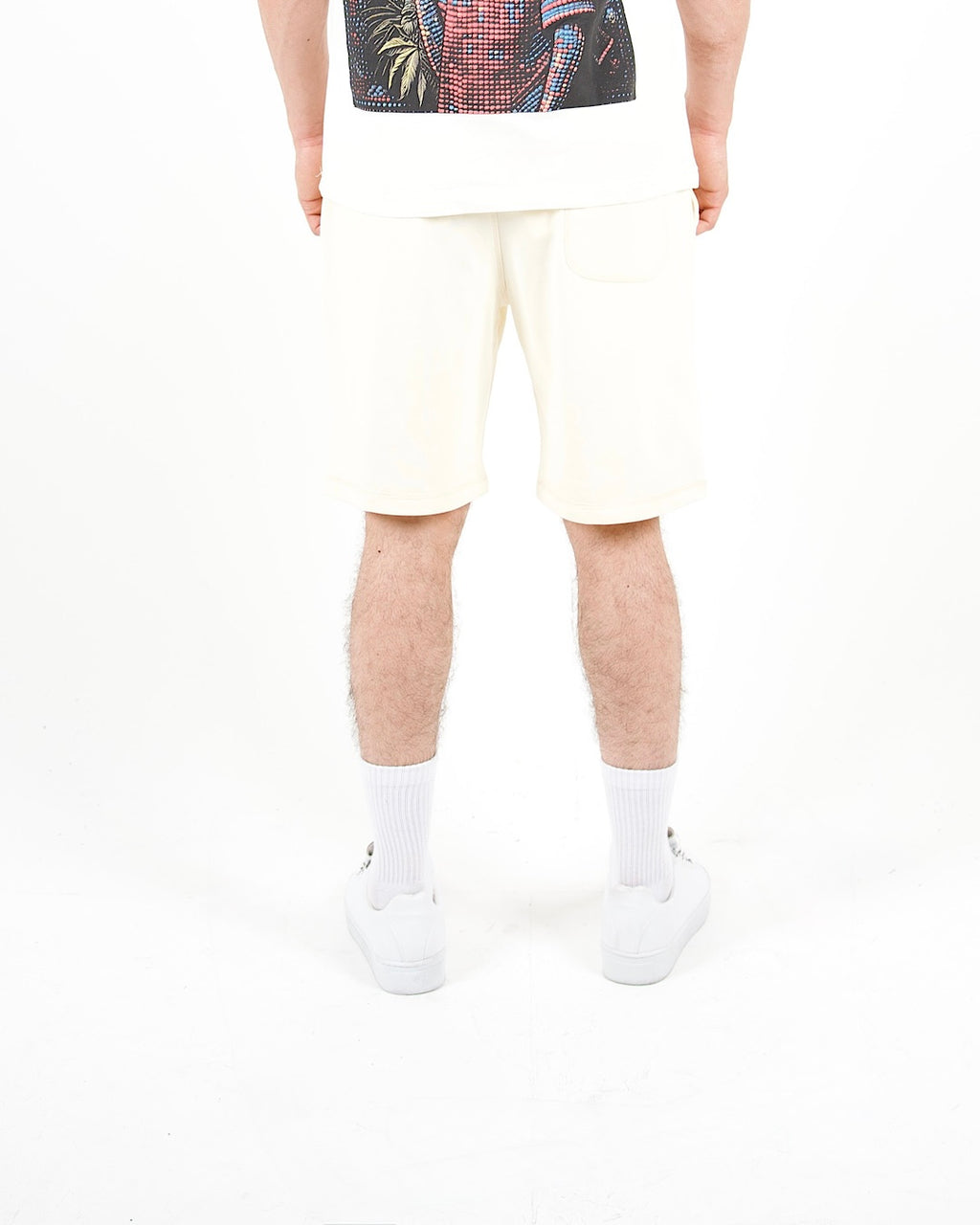 Relaxed Fit Beige Jersey Shorts