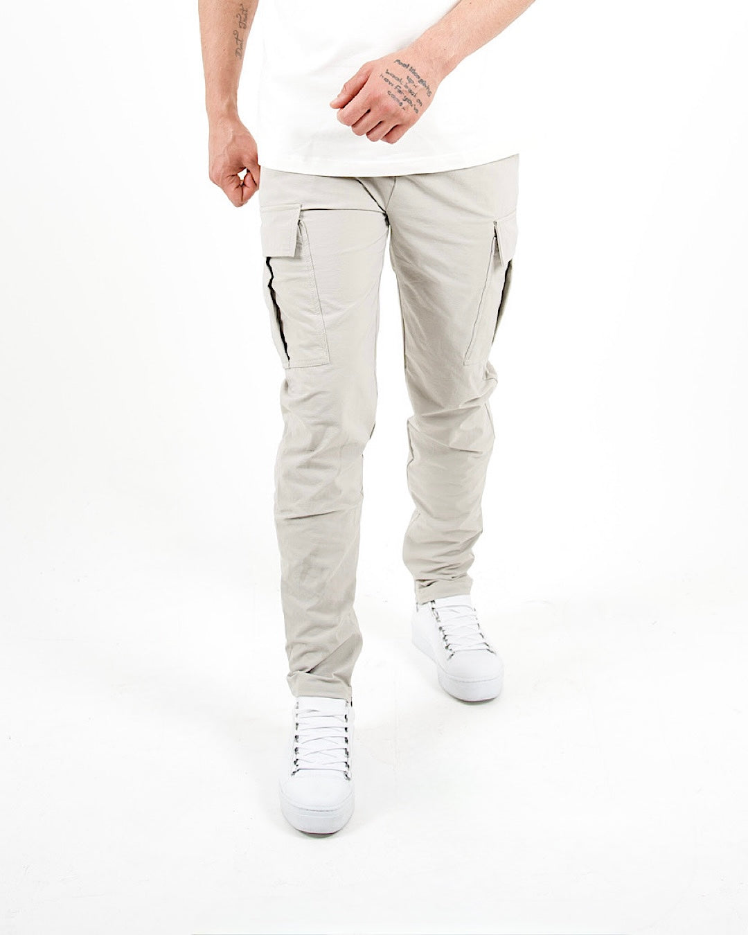 Slim Fit Stretch Cargo Trousers