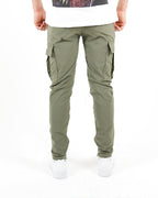Slim Fit Stretch Cargo Trousers - Khaki