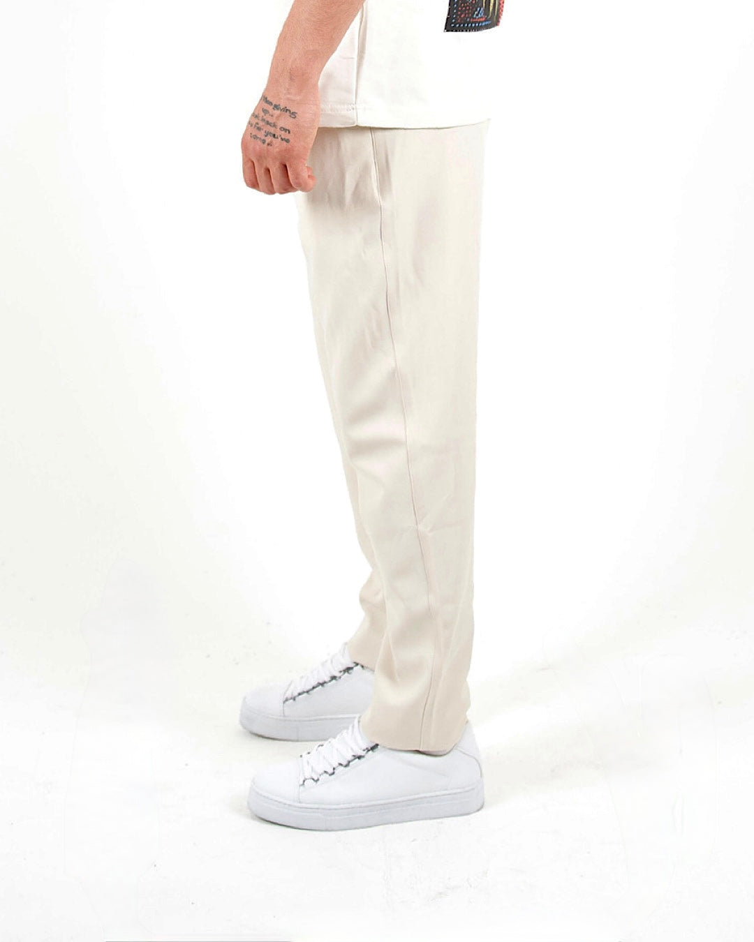 Tailored Beige Smart & Casual Trousers
