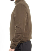 Linen Blend Khaki Bomber Jacket