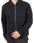 Crochet Zip Through Black Jacket
