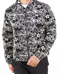 Floral Zip Through Black Jacket