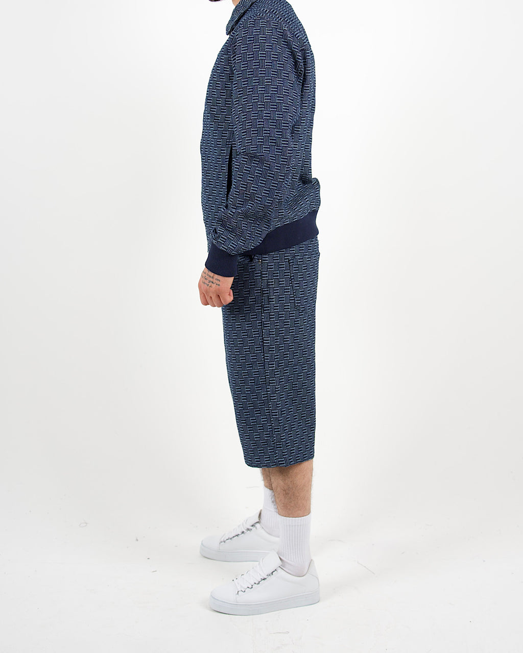 Patterned Bomber Jacket And Short Set