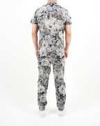 Monochrome Floral Shirt And Trouser Set