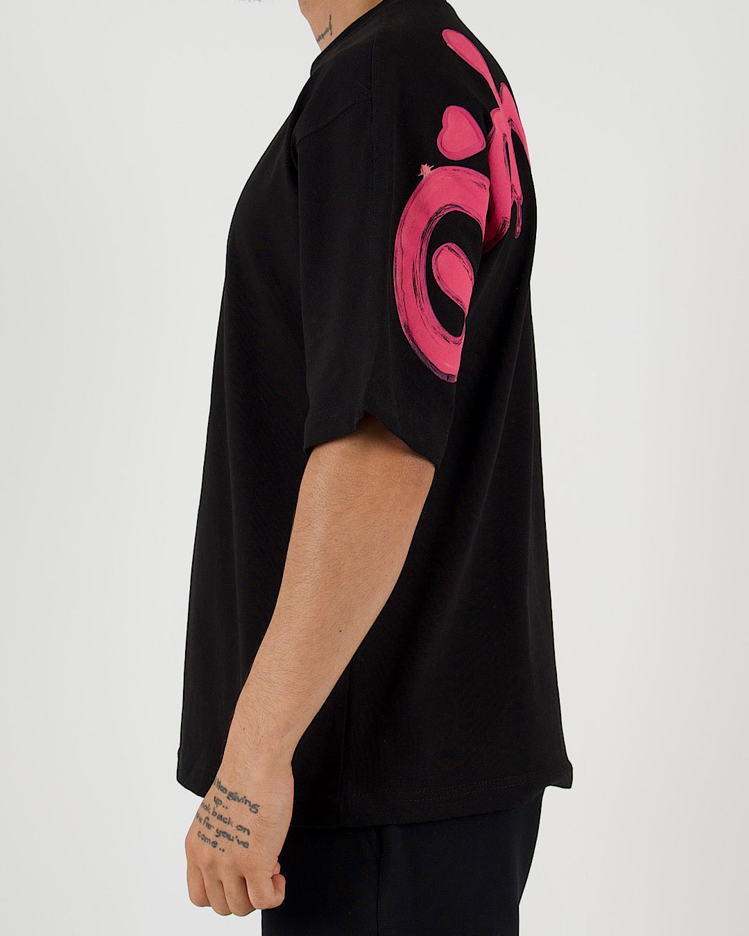 Graffiti Pink Riches Paris Oversized T-Shirt