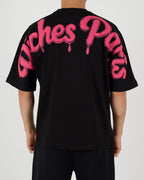Graffiti Pink Riches Paris Oversized T-Shirt