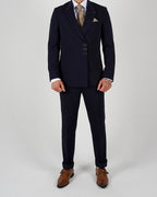 Milano Navy Press Button Double Breasted Suit
