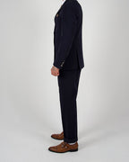 Milano Navy Press Button Double Breasted Suit