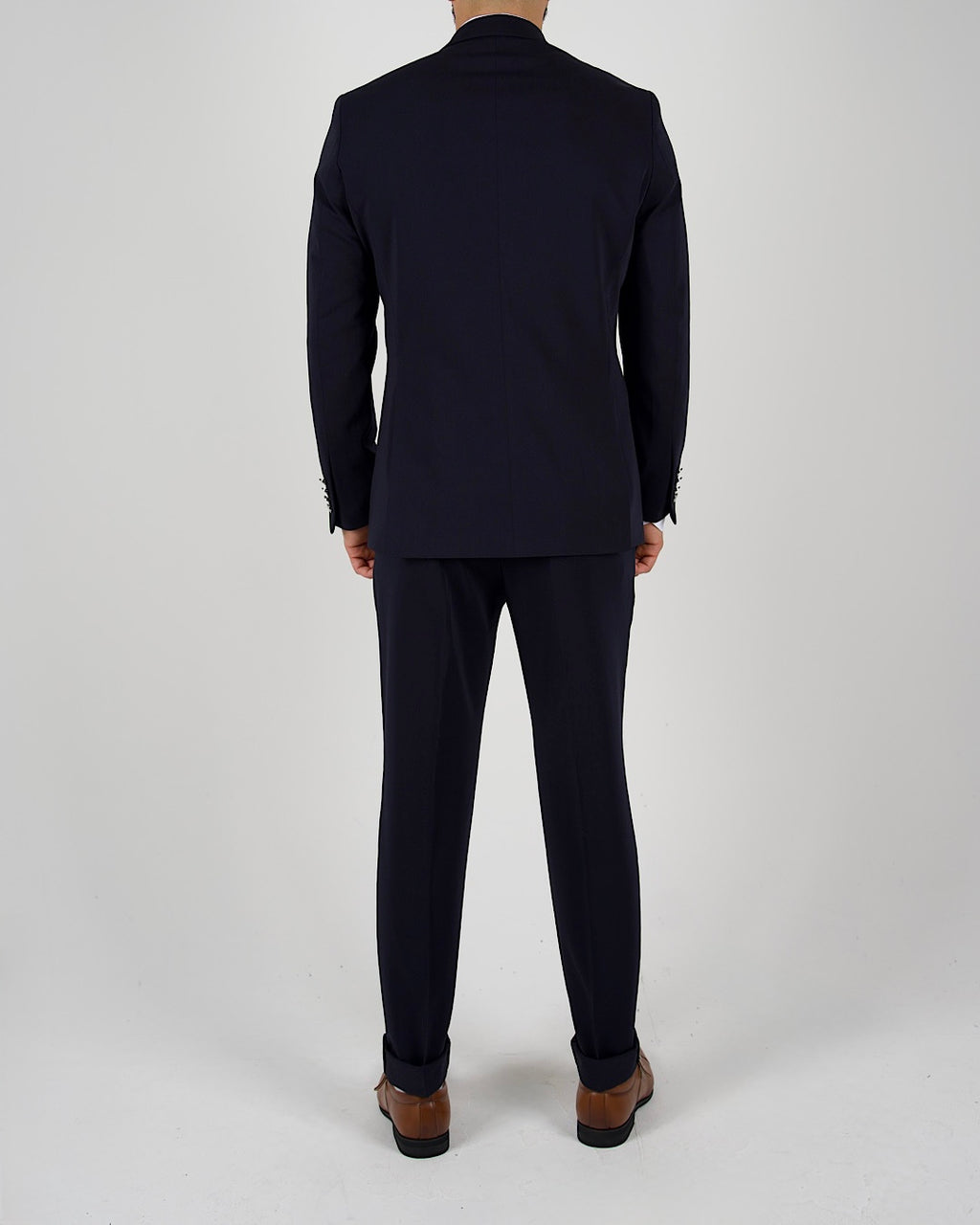 Milano Navy Press Button Double Breasted Suit