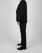 Milano Black Pinstripe Shawl Lapel Tuxedo Suit