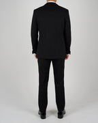 Milano Black Pinstripe Shawl Lapel Tuxedo Suit