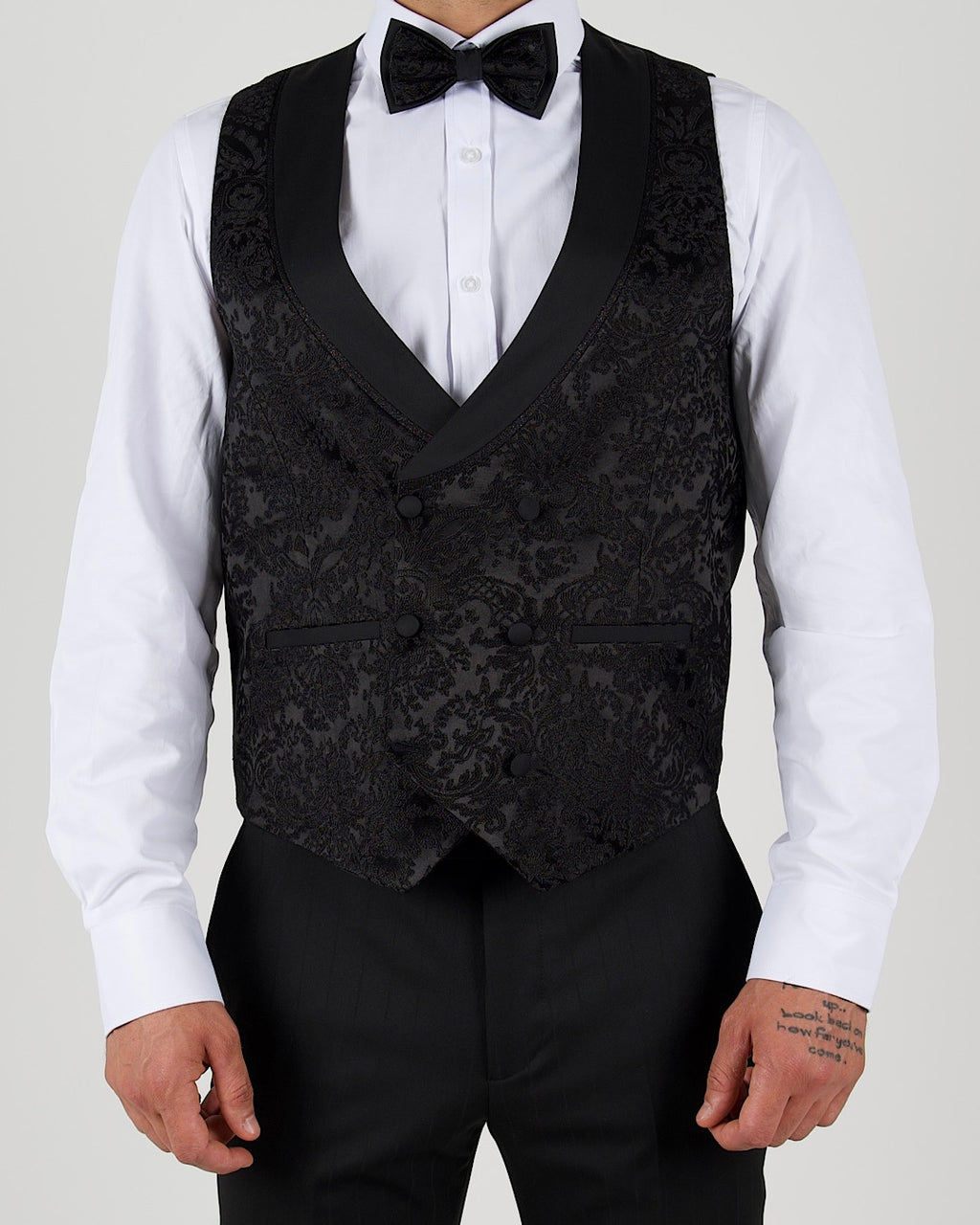 Black Jacquard Waistcoat