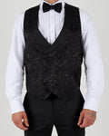 Black Jacquard Waistcoat