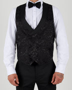 Black Jacquard Waistcoat