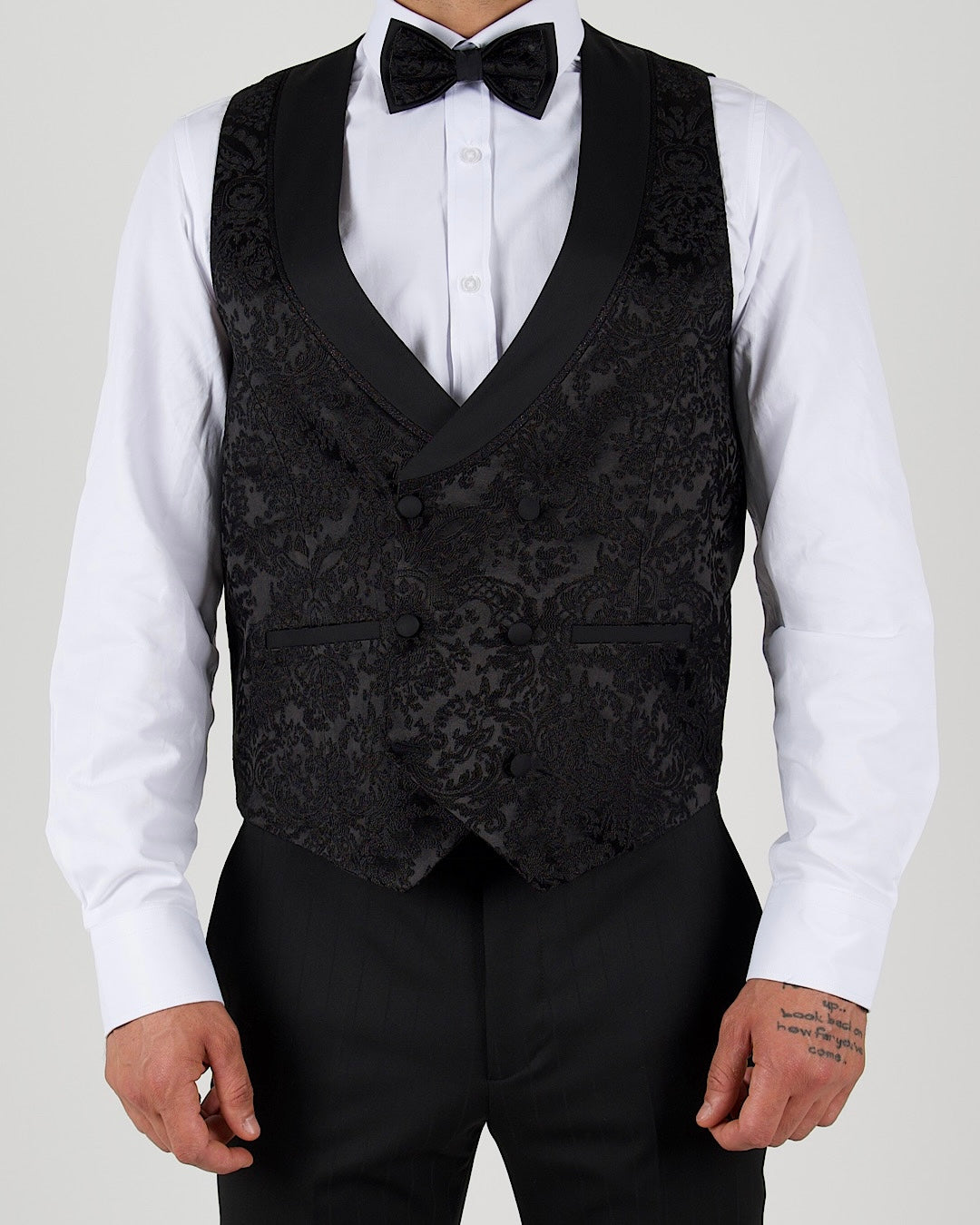 Black Jacquard Waistcoat