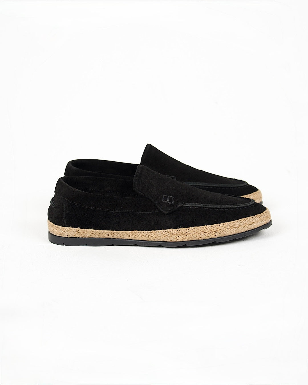 Black Suede Espadrille Loafers
