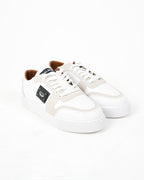 White Suede Panel Trainers