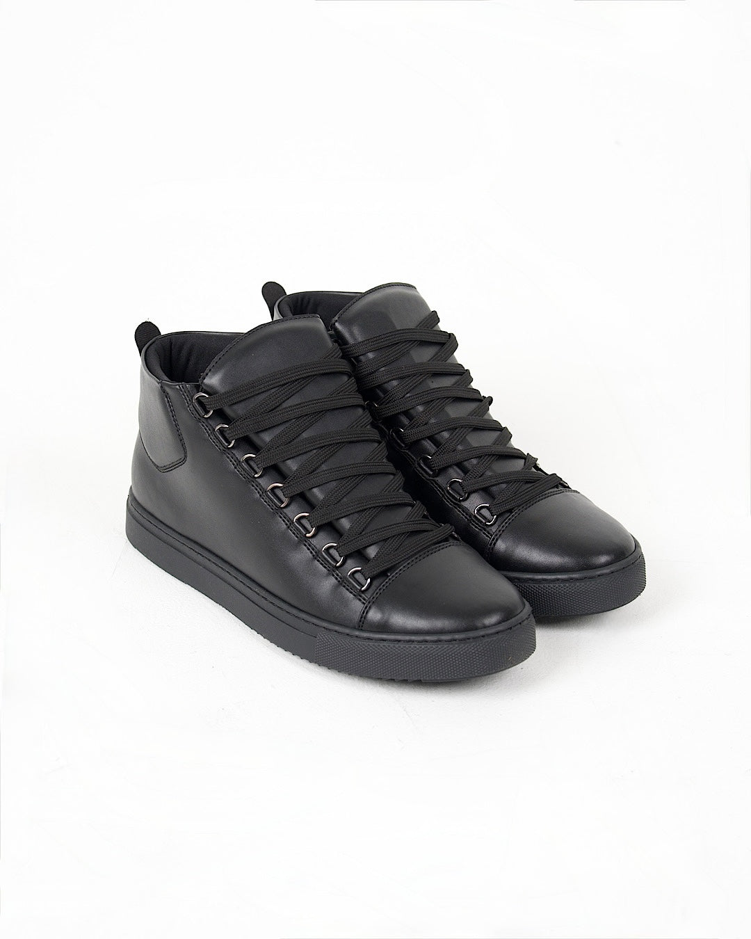 Black High Top Lace Up Trainers