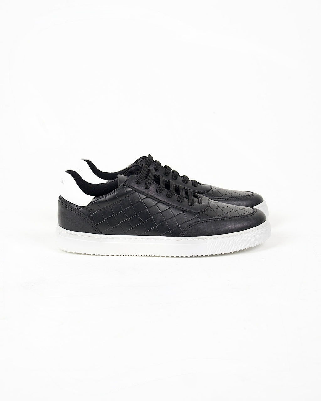 Black and White Diamond Panel Trainers