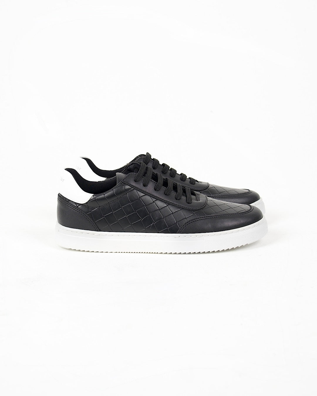 Black and White Diamond Panel Trainers