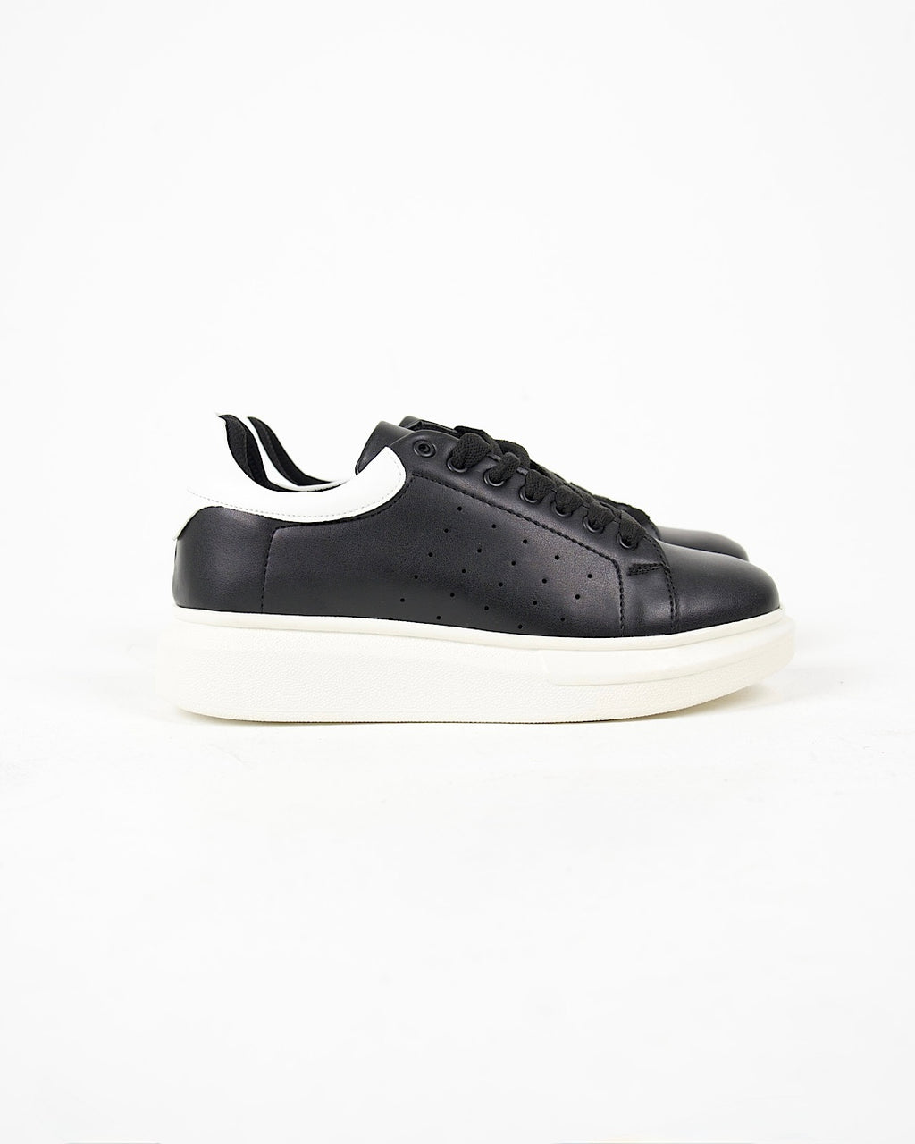 Black Contrast Heel Chunky Sole Trainers