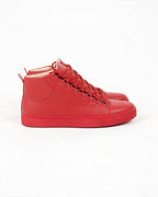Red High Top Lace Up Trainers
