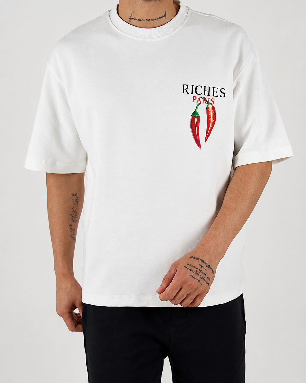 Riches Paris Chilli Back Print T-Shirt