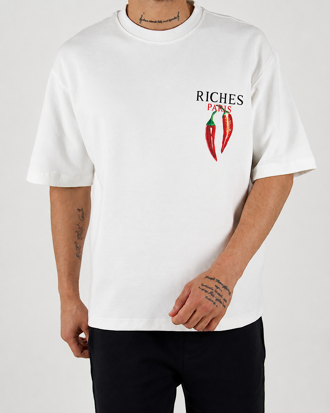 Riches Paris Chilli Back Print T-Shirt