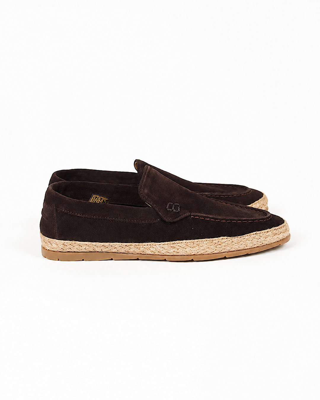 Brown Suede Espadrille Loafers