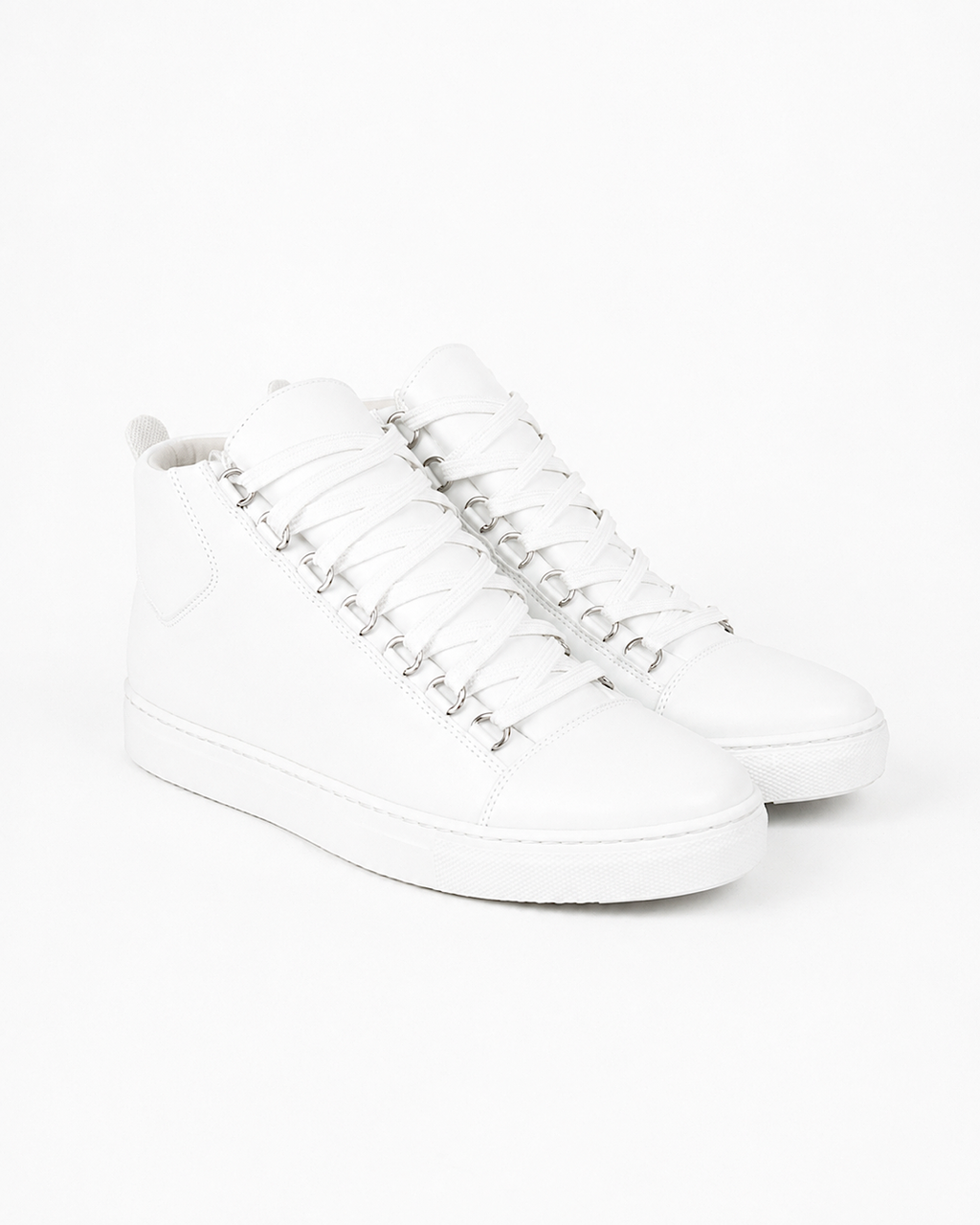 White High Top Lace Up Trainers